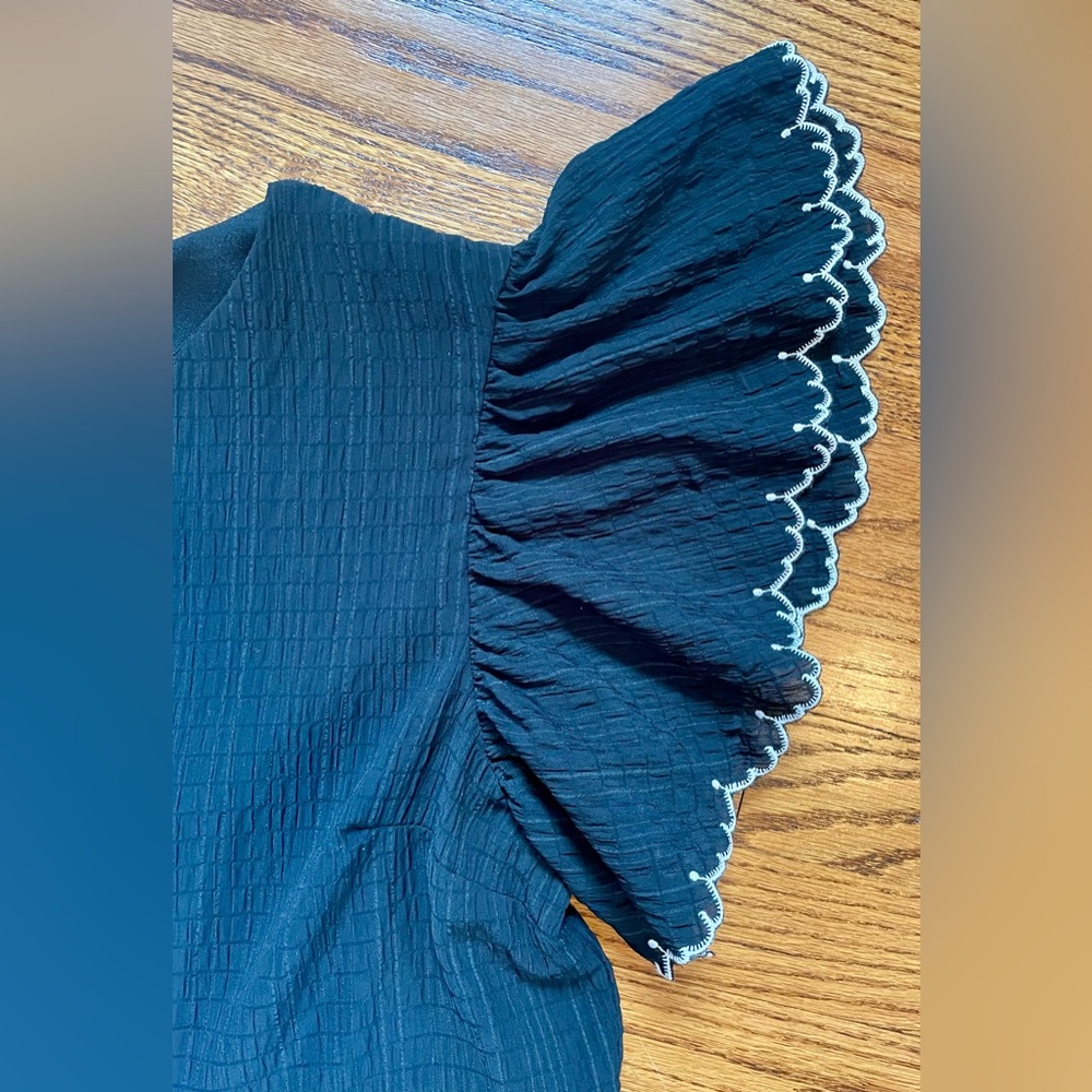 Who What Wear Flutter Sleeve Tiered Babydoll Dress, Small, EUC - Picture 3 of 7